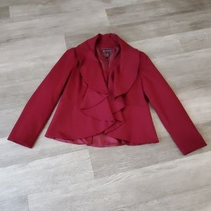 Inc Internation ConceptsXL burgundy zip up blazer